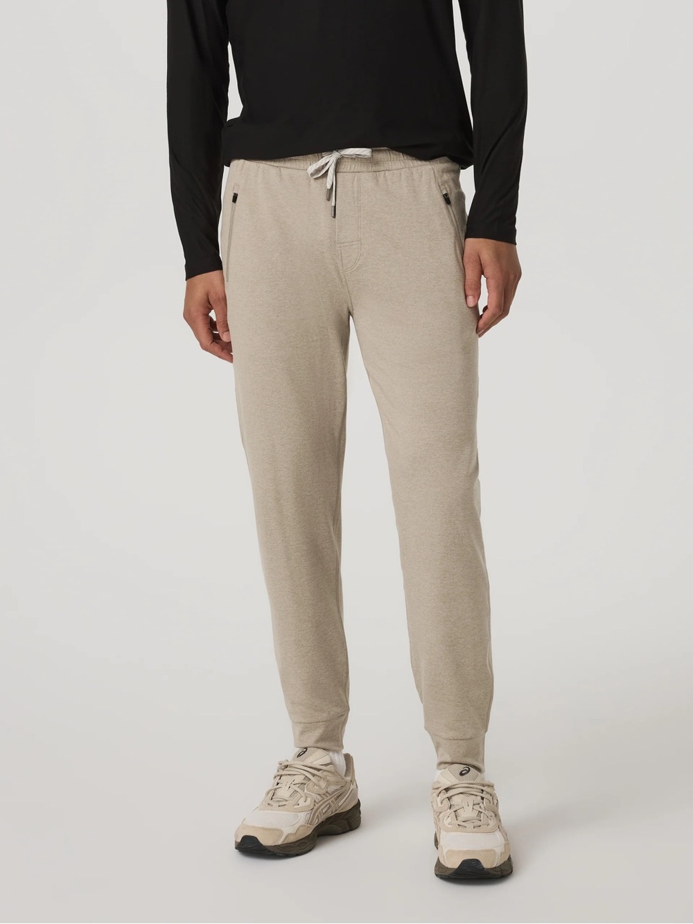 Mens Vuori Ponte Performance Joggers Truffle Heather Tan Size Medium